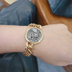 CoinLegacy™ - Bracelete de Moedas Antigas Banhado a Ouro | Joia Statement Vintage
