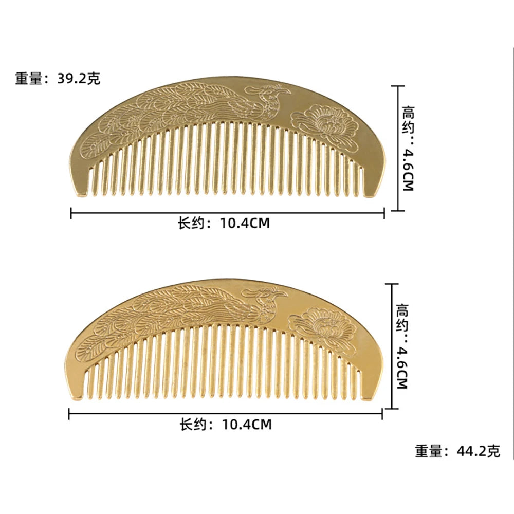 Pente de Latão com Padrão de Lótus | Massagem Energética e Bem-estar - LotusArt™
