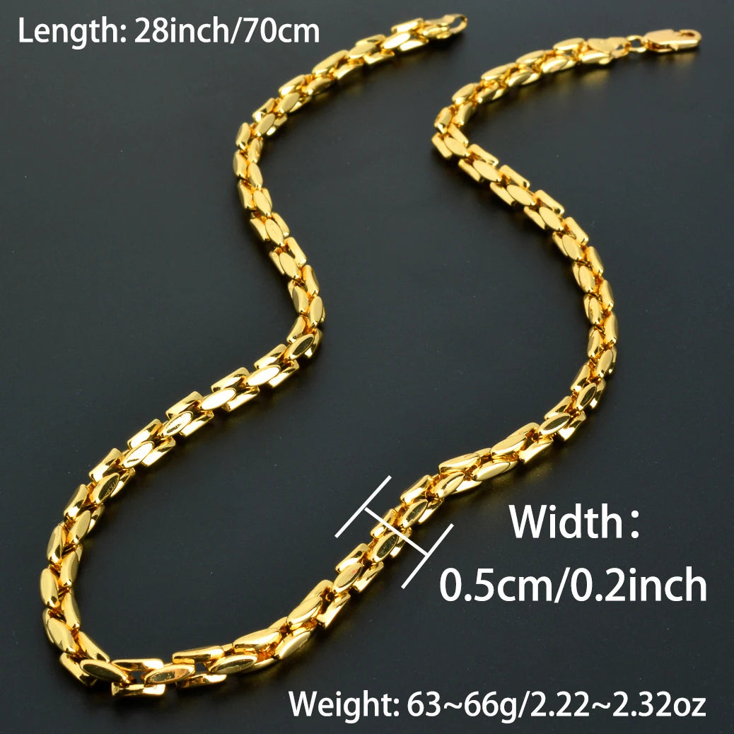 Corrente de Cobre com Banho de Ouro - Italy Link
