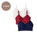 Kit 3 Sutiãs Femininos em Poliéster | Lingerie Íntima Sexy e Confortável