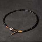 Pulseira Tibetana de Cobre com Ágata Negra - Terapia da Mulher