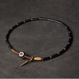 Pulseira Tibetana de Cobre com Ágata Negra - Terapia da Mulher