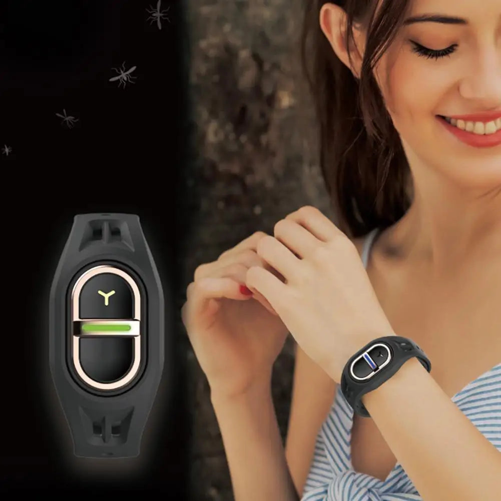 MosquitoShield Pro™ - Pulseira Repelente Ultrassônica Premium | Proteção Familiar Sem Químicos
