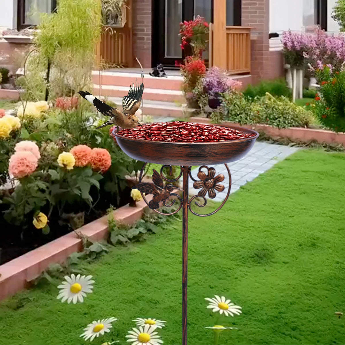 Jardim Vivo™ | Estação Ornamental para Pássaros em Ferro Fundido