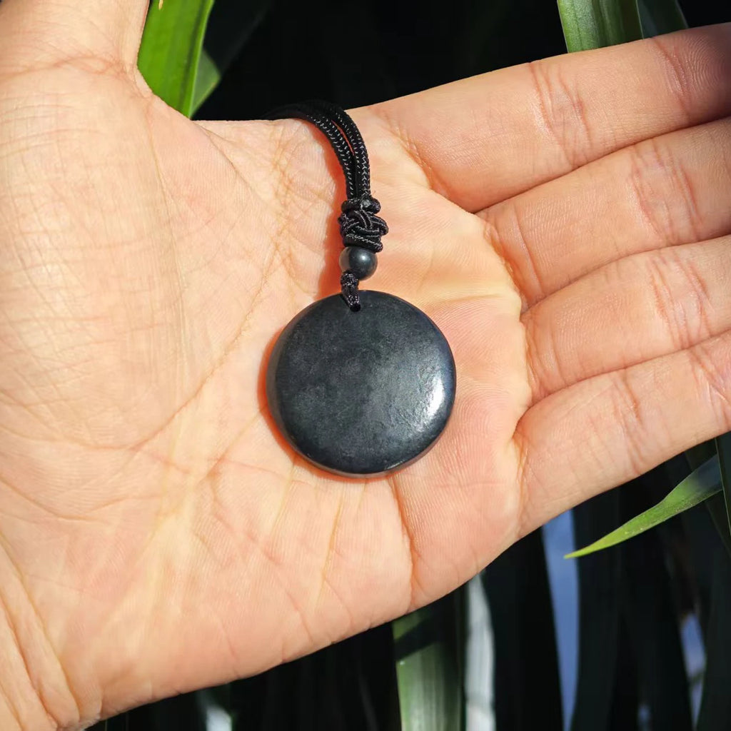 Pingente de Shungite Autêntica - Proteção Energética e Bem-Estar