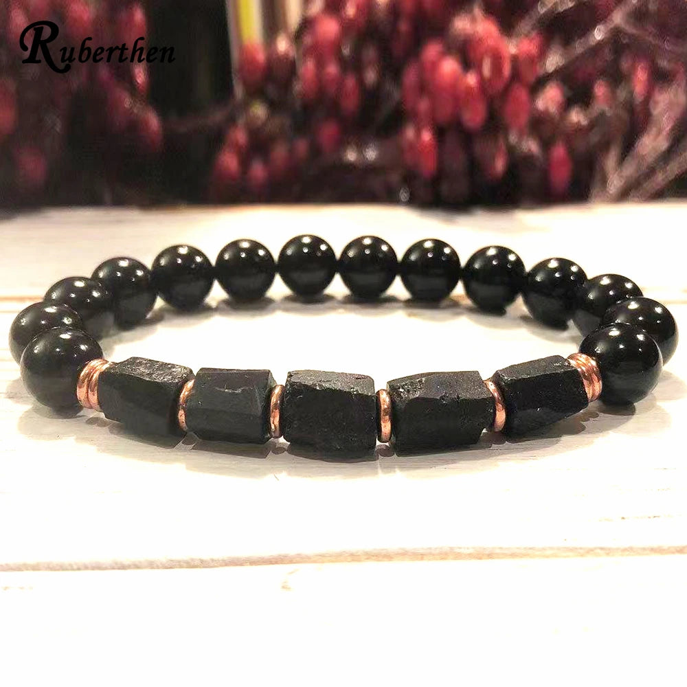 Pulseira Proteção EMF com Shungite e Turmalina - Terapia da Mulher