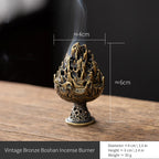 Incensário Boshan MountainMist™ | Bronze Vintage Dinastia Han - Arte Ancestral Chinesa