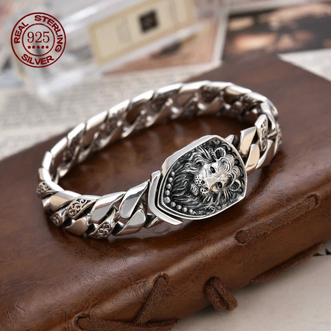 LionHeart Silver - Bracelete de Prata Sterling S925 | Poder e Exclusividade
