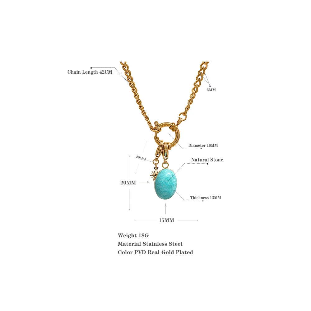 Colar Amazonite Serenidade - Pedra Natural | Portal de Intuição e Paz Interior