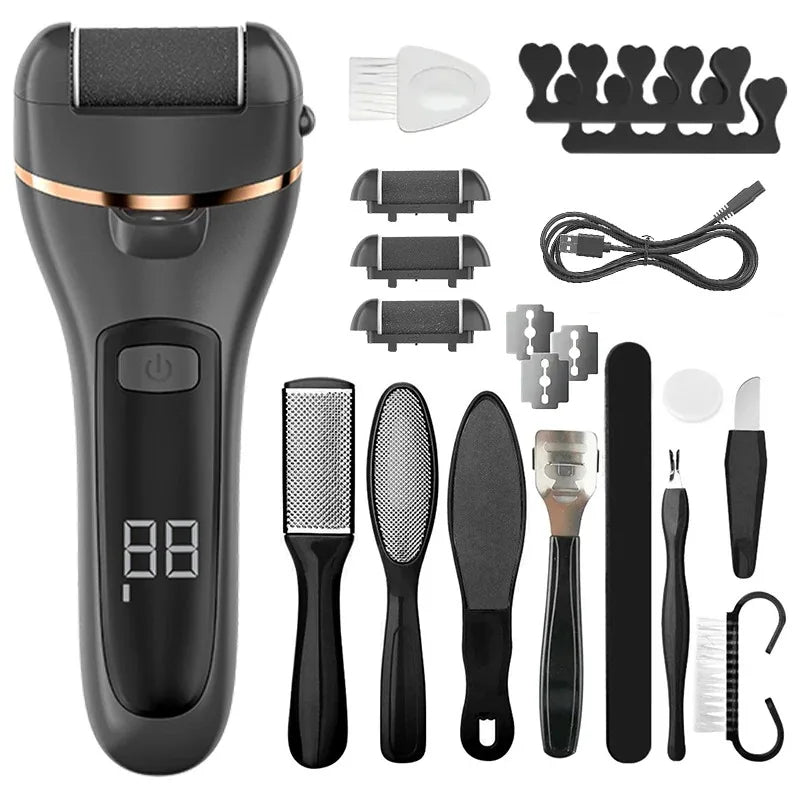 PediCare Pro™ - Lixa Elétrica Recarregável para Pés | Remove Calos e Pele Morta