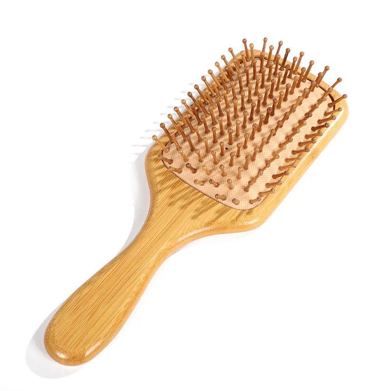 BambooFlow™ - Escova Massageadora de Bambu Natural | Reduz Queda Capilar e Estimula Crescimento