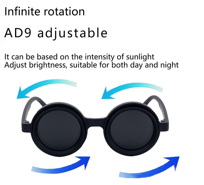 Óculos de Sol Steampunk com Lente Ajustável - Regulagem de Luminosidade