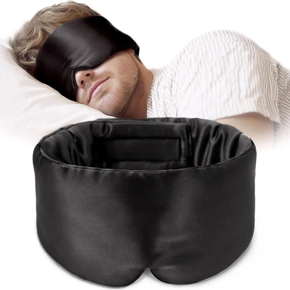 Máscara de Sono em Seda de Amoreira 100% Natural | Bloqueio Total de Luz - SilkDream™