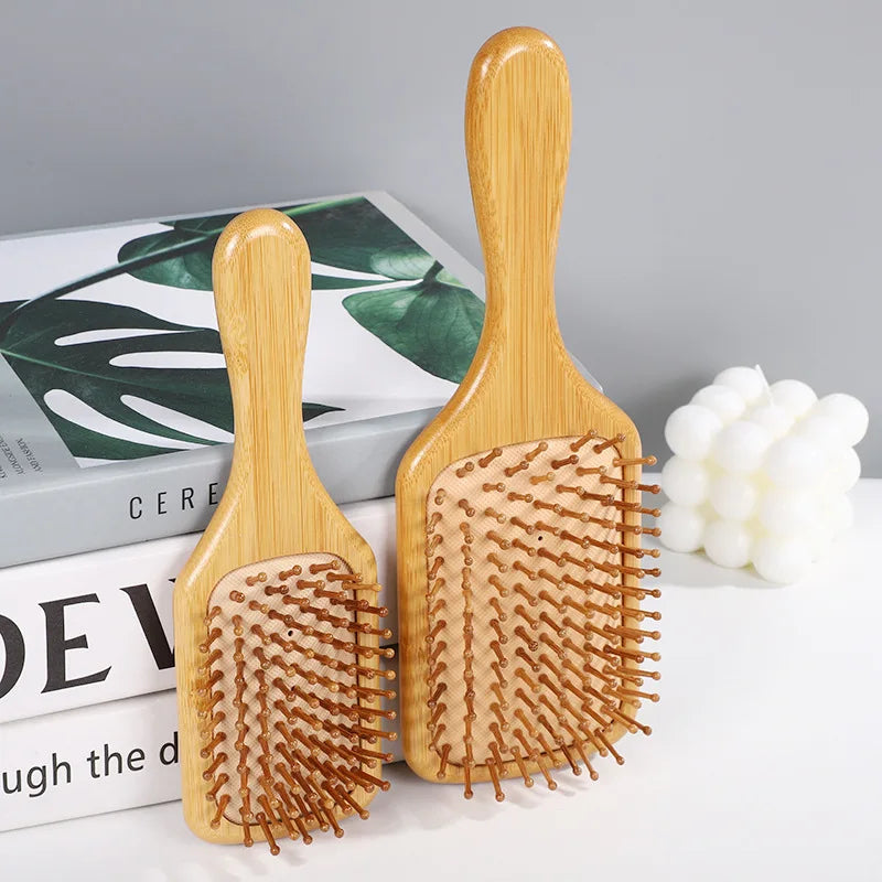 BambooFlow™ - Escova Massageadora de Bambu Natural | Reduz Queda Capilar e Estimula Crescimento