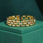 GoldLink Vintage™ - Bracelete Banhado a Ouro 18K | Design Atemporal Inspirado em Relógios de Luxo