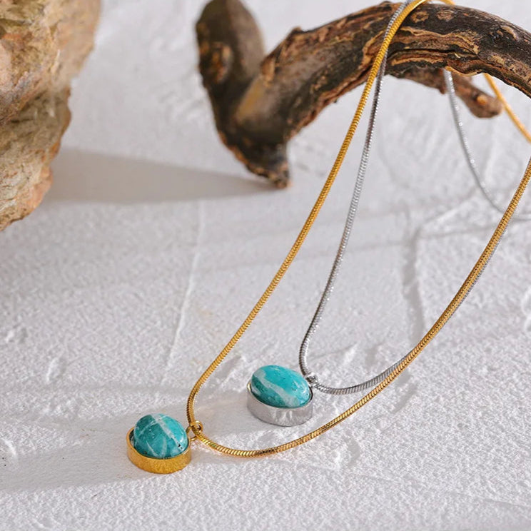 Colar de Amazonite Natural - Sagrado Feminino