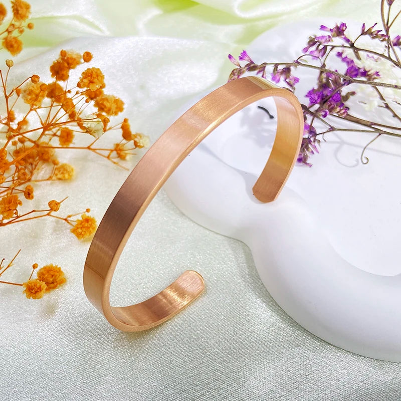 Bracelete de Cobre Puro Sem Magneto | Pulseira Ajustável Unissex