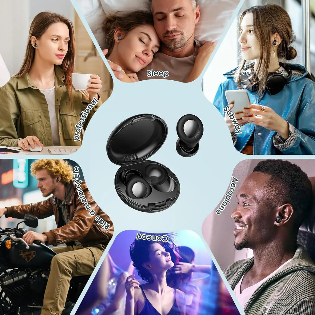 Protetores Auriculares de Silicone para Dormir | Redução 30dB e Conforto Total - SilentFlow™