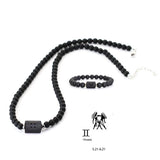 Conjunto Zodíaco - Colar e Bracelete de Onix