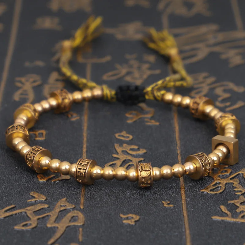 Pulseira de Cobre Mantra Tibetano – Om Mani Padme Hum