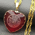 Colar Tetragrammaton com Pentagrama Hebraico | Joia Judaica em Aço Inoxidável - SacredHeart™