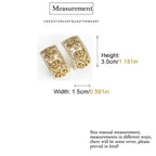 Brincos de Camélia Vintage Vazados | Cobre Banhado a Ouro - CamelliaLux™