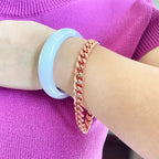 Pulseira de Cobre com Banho Rose Gold | Elegância Unissex - RoseLink™