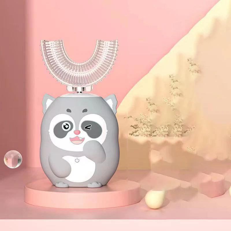 Escova de Dentes Elétrica Infantil Formato U 360° | Automática Sônica com Temporizador - SmileBuddy™