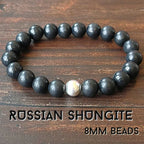 ShungiteStack™ - Pulseira Empilhada de Shungita Russa | Chakra Raiz e Proteção EMF