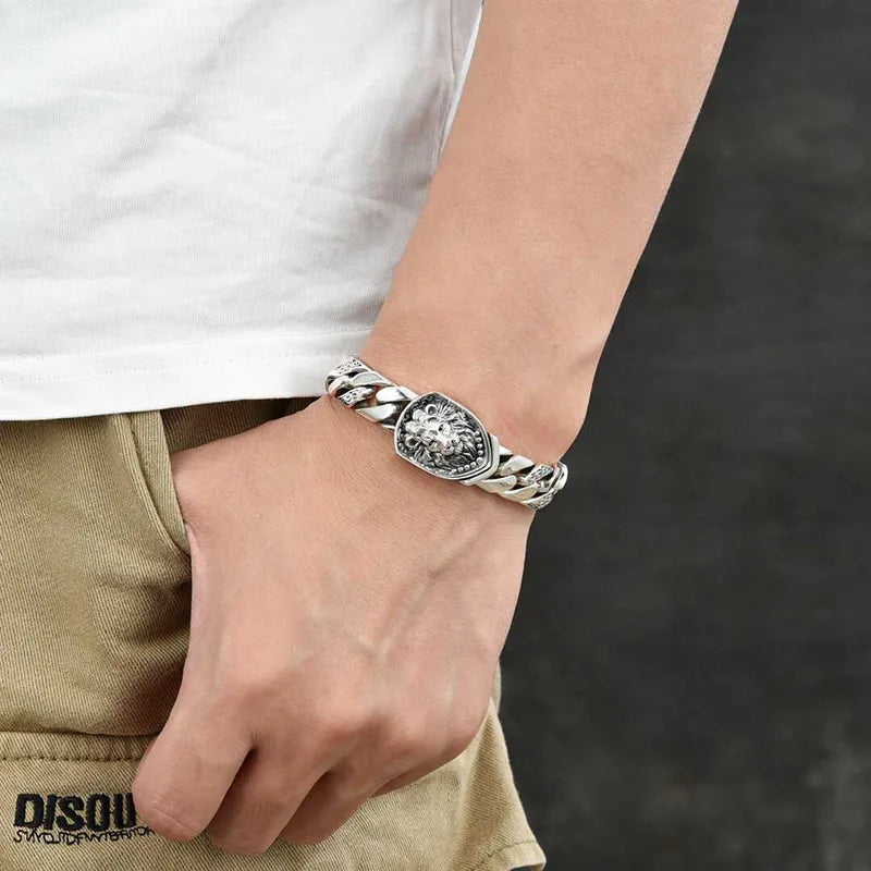 LionHeart Silver - Bracelete de Prata Sterling S925 | Poder e Exclusividade