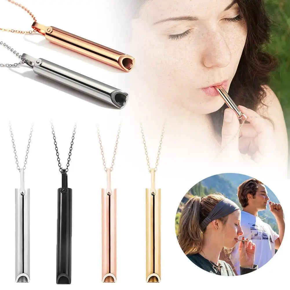 BreathFlow™ - Colar com Apito para Concentração e Breathwork