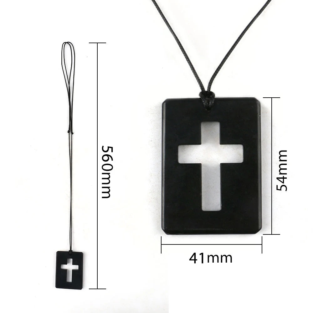 Colar com Pingente de Shungite em Cruz | Proteção Energética e Aterramento - ShungiteCross™