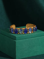 Bracelete Opala Celestial - Cobre com Banho Ouro 18k | Elegância Vintage Premium