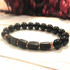 Pulseira Proteção EMF com Shungite e Turmalina - Terapia da Mulher
