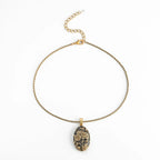 Colar de Cobre Art Deco Girassol de Van Gogh | Choker Vintage Gótico - VanGoghGlow™