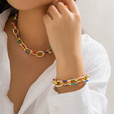Conjunto Alegria 🤩 com Gargantilha e Bracelete de Cobre - Terapia da Mulher