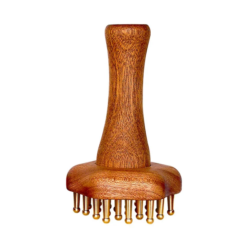 AuraComb™ Pro - Guasha de Cobre e Madeira | Terapia Bioenergética