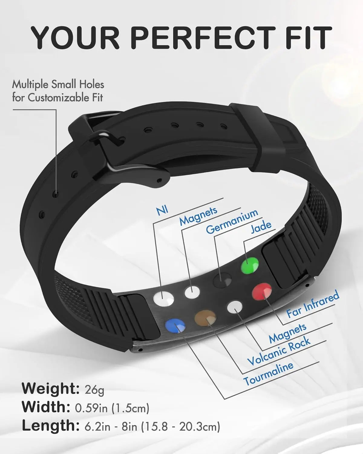 IonFlow™ 7-Elements - Bracelete Magnético dos 7 Elementos Ancestrais
