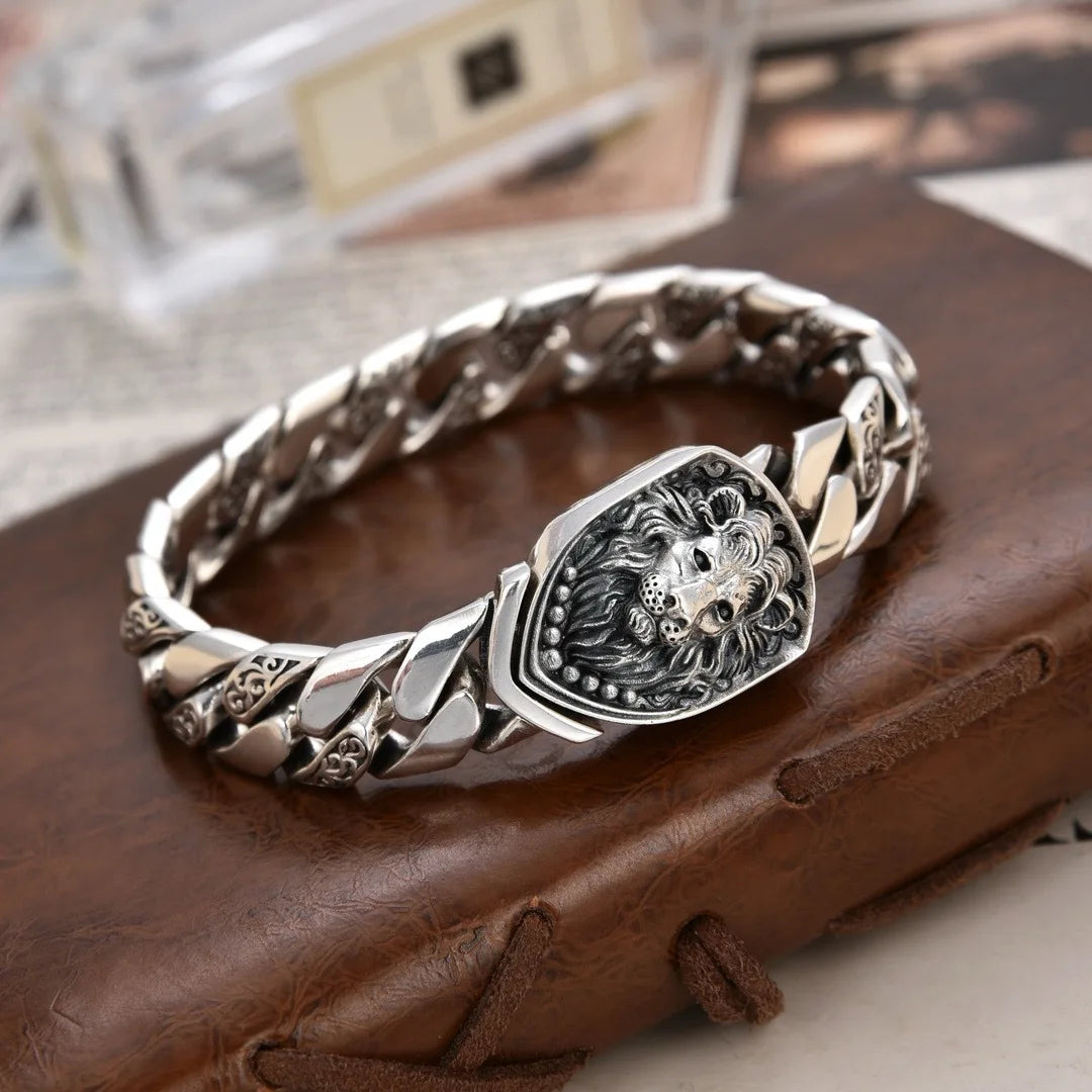 LionHeart Silver - Bracelete de Prata Sterling S925 | Poder e Exclusividade