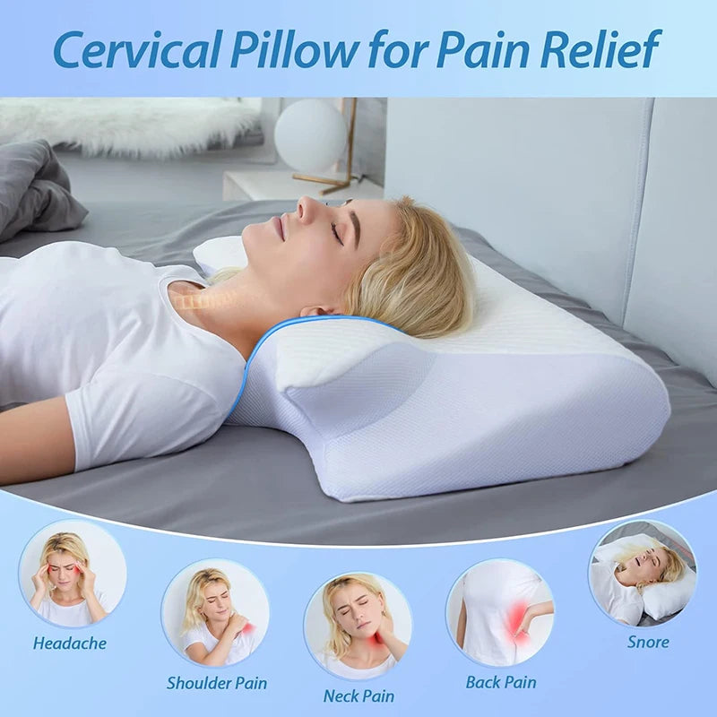 Travesseiro Cervical Memory Foam Premium - Suporte Ergonômico