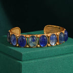 Bracelete Opala Celestial - Cobre com Banho Ouro 18k | Elegância Vintage Premium