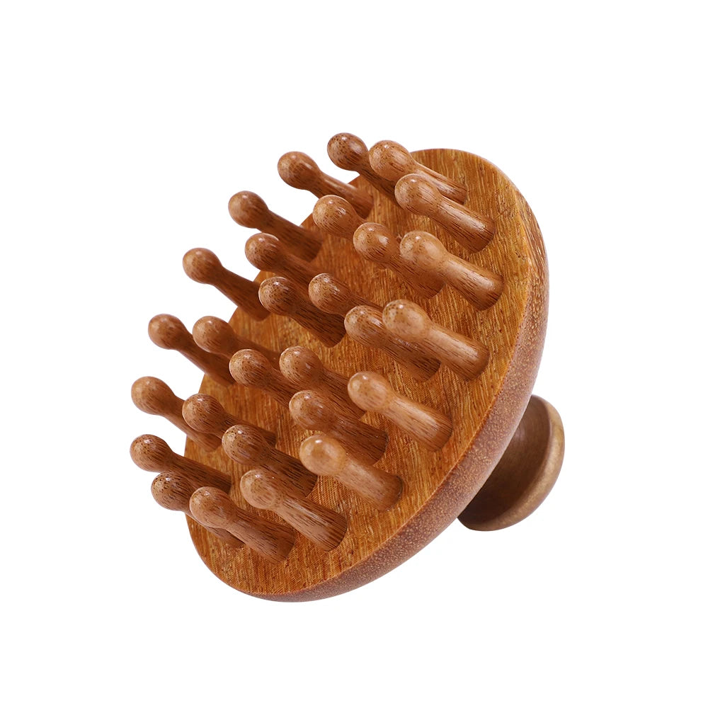 AuraComb™ Classic - Pente Terapêutico Sândalo Natural | Massagem e Bem-estar Tradicional