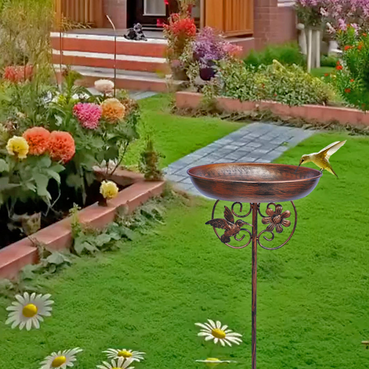 Jardim Vivo™ | Estação Ornamental para Pássaros em Ferro Fundido