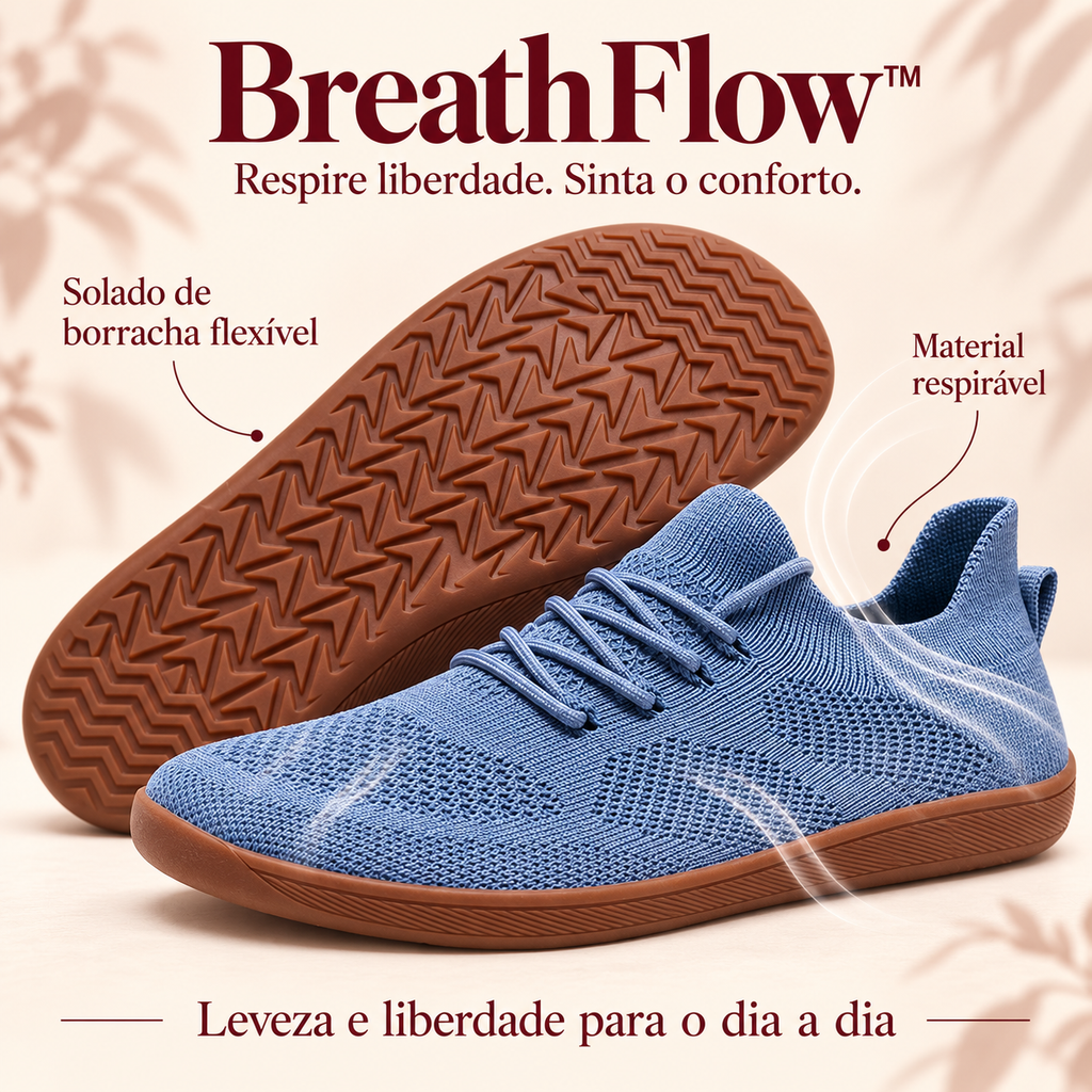 Tênis Barefoot Minimalista Respirável BreathFlow™
