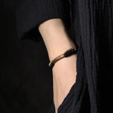 Bracelete de Cobre com Ébano Real - Terapia da Mulher
