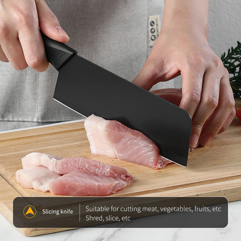 KŌRVA™ Black Kitchen | Conjunto de Facas Pretas