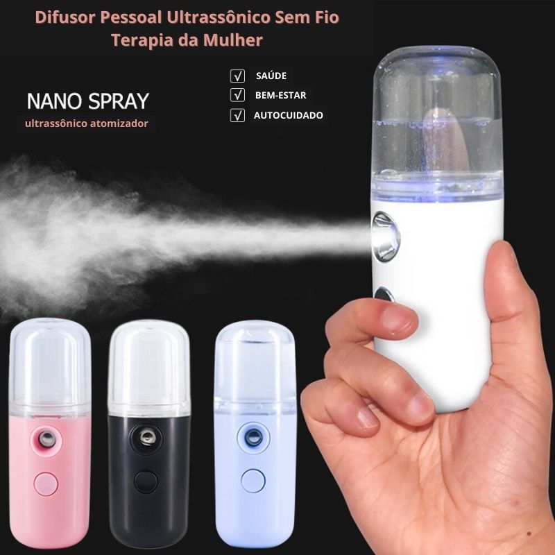 Difusor Pessoal Ultrassônico Sem Fio - Terapia da Mulher