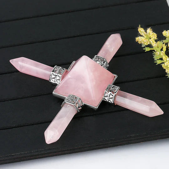 Love Frequency - Energy Generating Rose Quartz Pyramid 
