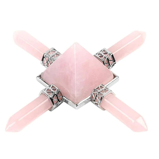Frecuencia de amor - Pirámide de cuarzo rosa generadora de energía 