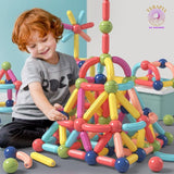 Children's Toy - Magnetic Educational Kit of Sticks and Balls